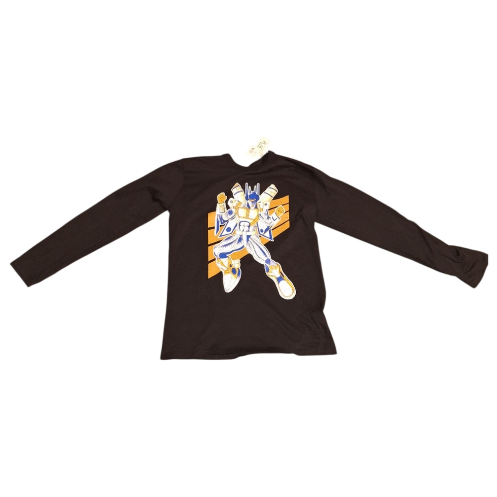 Kids Black Graphic Long Sleeve Shirt  XL 14